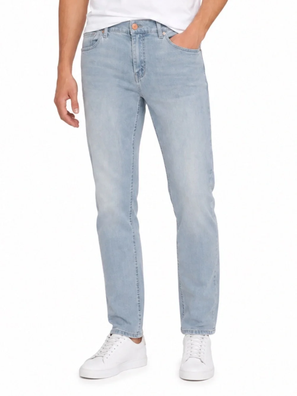 Mugsy Grands light wash spandex stretch men’s slim fit jeans size 34x36